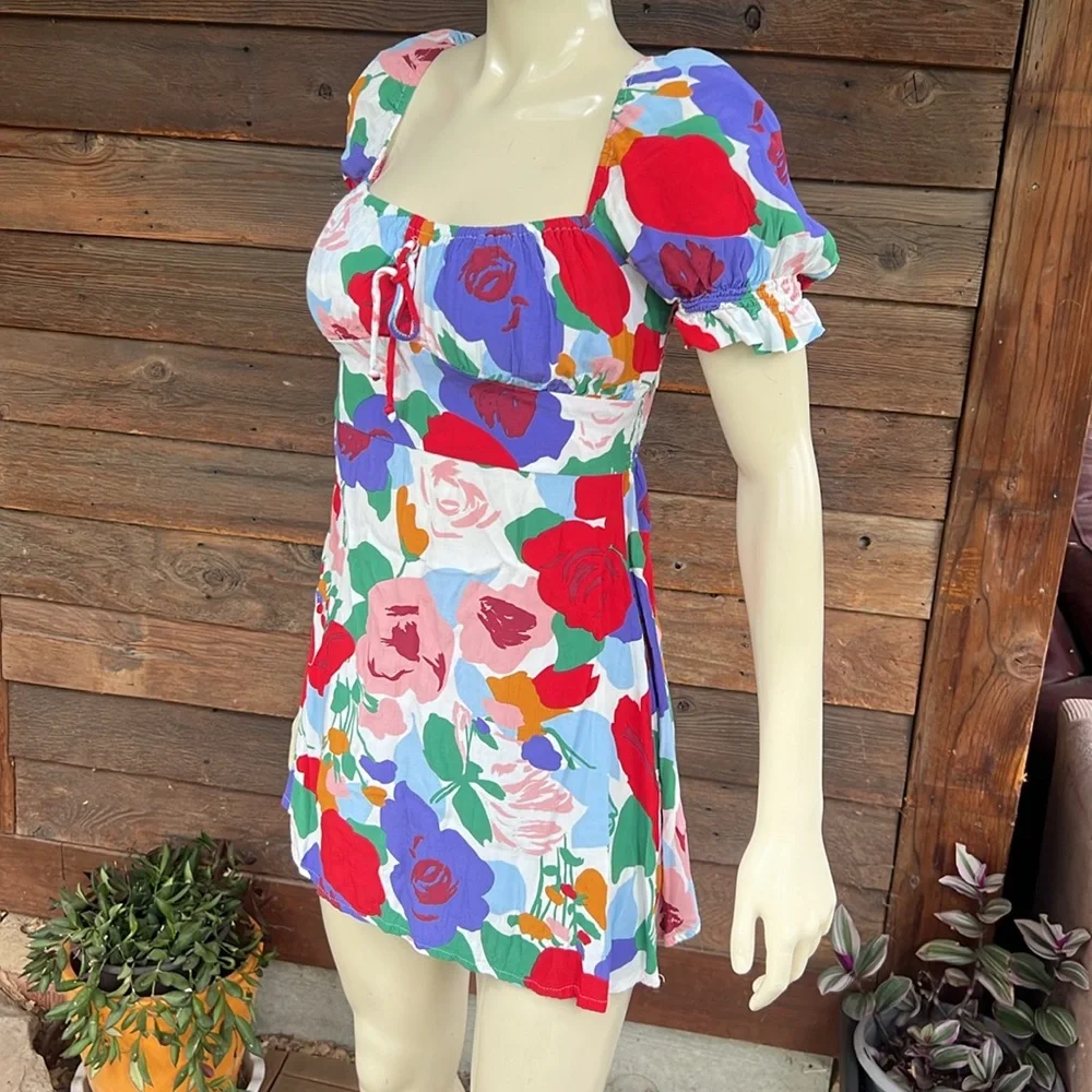 Faithful the brand mini dress abstract floral - Picture 1 of 9